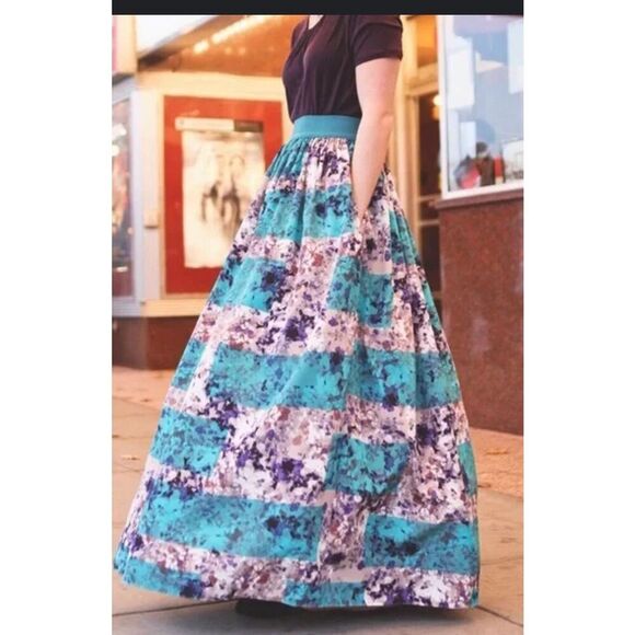 NWOT VIRAL Anthropologie Moulinette Soeurs Novella Ball Gown Maxi Skirt Sz 6p, $ - Picture 3 of 11